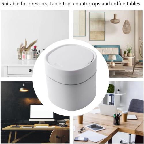 Mini desktop can with lid for home kitchen desk 2