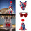 Pet Flag Hat with Sequin Bow Tie and Triangle Scarf 5