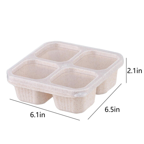 Snack Containers Reusable 4-Compartment 4 Pack 1