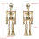 Halloween skeleton earrings gothic style with rhinestones 2
