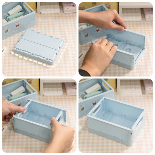 Folding Storage Basket for Office and Dormitory 2PCS 2