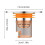 Universal self-closing floor drain core with hair and odor 2
