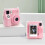 Instax Mini SE camera storage case with strap and sticker 7