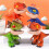 Dinosaur Stationery Set Eraser Ruler Stapler Sharpener 5 pcs 3