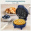 Snailar Mini Waffle Maker 550W Non-Stick Compact 3