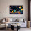 Space Scene Canvas Poster with Planets Asteroids Spaceships 5