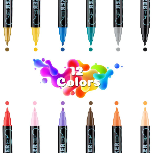 Artistic Marker Set Rich Colors 2.5ml Smooth Ink 2