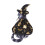 Pet Witch Hat and Cloak Set Black Gold Adjustable 5