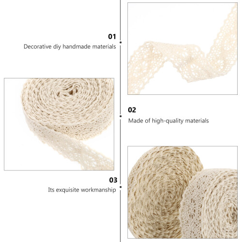 Cotton lace trim for clothing 2 rolls 1