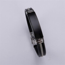 (05 length 21cm) Stainless Steel Bracelet Men Black Wrist Band Bangles Jewelry Accessories Gift Bracelets Women Casual