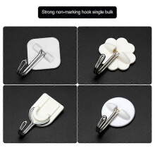 (4pcs) Wall Hooks Hangers Self Adhesive Door Wall Hangers Hooks Suction Heavy Load Rack For Kitchen Bathroom