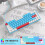 Jacenvly 68-key mechanical keyboard with blue switches and 6