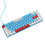 Jacenvly 68-key mechanical keyboard with blue switches and 7