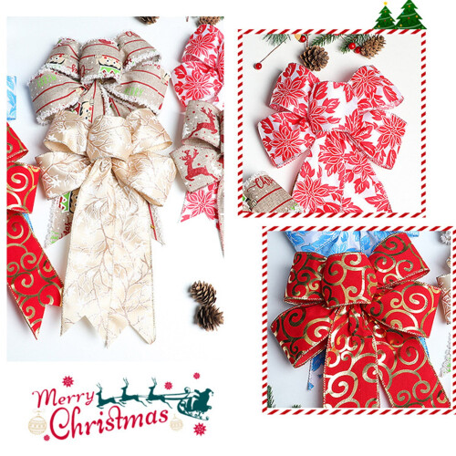 Christmas ribbon bow decoration for gift packaging 2