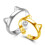 Jacenvly gold-plated ear cuff thumb ring, sterling silver, 3