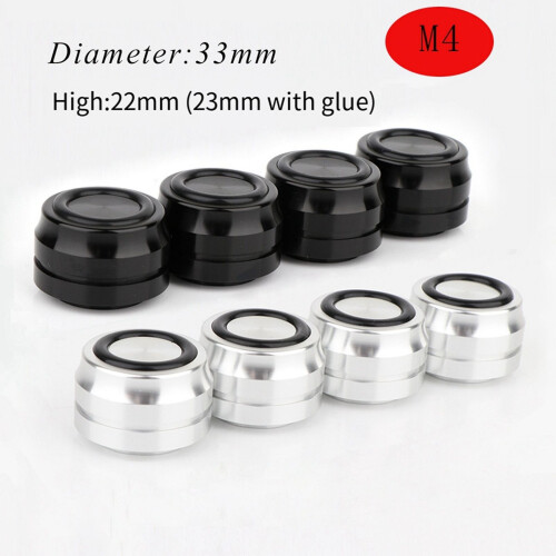 Aluminium Speaker Feet Spikes 4PCS Silver 1