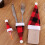 Christmas hat cutlery rack mini tableware organizer 6