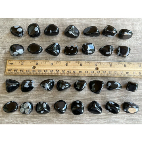 Snowflake Obsidian Tumbled Stones 0.75-1 inch 2