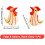 Hand Blown Glass Rooster Figurine Set 5 pcs 6