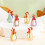 Hand Blown Glass Rooster Figurine Set 5 pcs 5