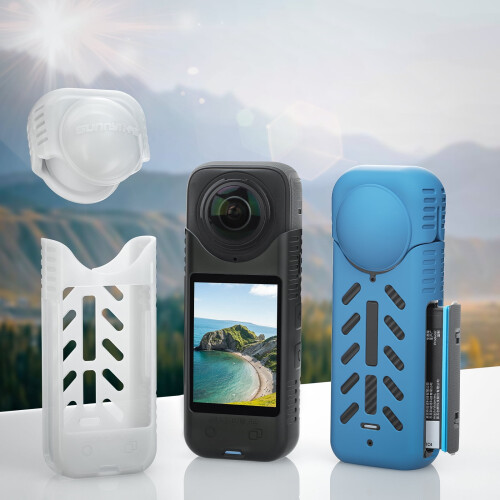 Silicone Protective Case with Lens Cap for Insta360 X4 1