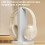 Jacenvly wireless gaming headset with noise reduction, white 2