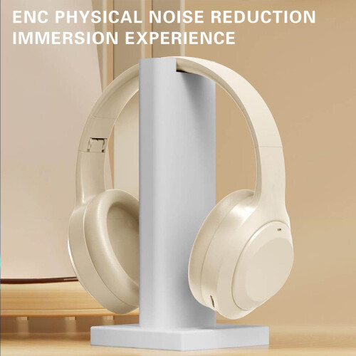 Jacenvly wireless gaming headset with noise reduction, white 1