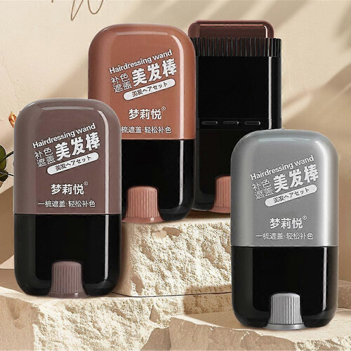(Black Tea) Portable Hair Color Stick with Built-In Comb - Quick and Easy Coverage! 2