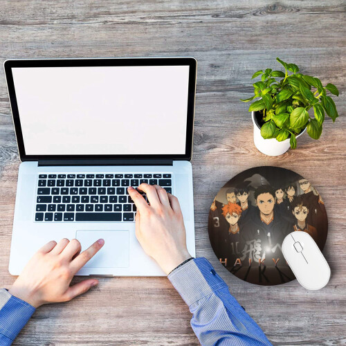 Haikyuu mouse pad anti-slip round wrist pad 2