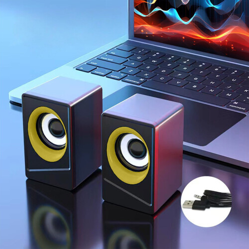 Jacenvly portable laptop speakers USB 2.0 2-pack 1