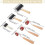 Rubber Roller Brayer Set 6 pcs 6 sizes black pink 2