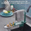 (green) Updated Telescopic Sink Storage Rack, Telescopic Sink Storage Rack Adjustable 2