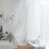 White sheer voile curtains polyester 1 pair 6