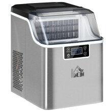 3.2L Portable Ice Maker Machine with LCD Screen, 24kg/Day, Countertop Ice Cube Maker 24 Cubes in 14-18 Mins, Self Cleaning for Home, Bar & Camping