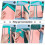 Acrylic Book Binding Spacer Set Rectangle L/T/Trapezoid 18 4