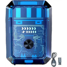 (Sky blue) Mini Transparent Body Dual Head Magnetic Electric Shaver