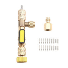 Replacer with 20 Valve Cores, Tool for Replacing Valve Cores Air Conditioner Valve Core Removal Tool, Refrigerant Core