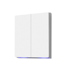 Tuya WiFi Wanddrukknopschakelaar voor AC-Ventilator, Gordijnmotor, Jaloezieën, Werkt met 2-Voudige Schakelaar, Nuldraad Vereist, Grijs