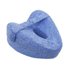 (Blue) Foam Support Pillow Memory Foam Knee Pillow for Side Sleeper Ergonomic Design Pain Sciatica Hip Back Knees Relief Bedding Home