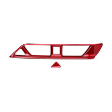 Car Central Control Air Outlet Frame Air Conditioner Vents Trim Sticker for Swift 2024 RHD Red