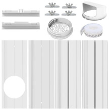AC Window Kit with Universal Coupler Exhaust Hose, Mobile A/C Window Vent Seal Kit with 4 Adjustable Seal Plates