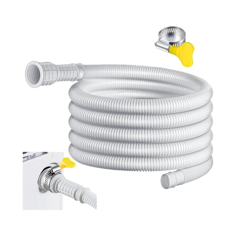 Flexible Drain Hose For Air Conditioners And Dehumidifiers - 3 Meters With Cut-To-Fit Rubber Adapter Clamp 6032513459628