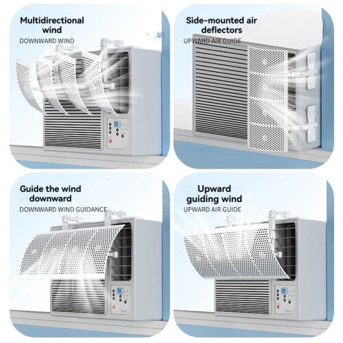Universal Window Air Conditioner Windshield Adjustable Wind Direction Purification with Filter Activated Carbon 2