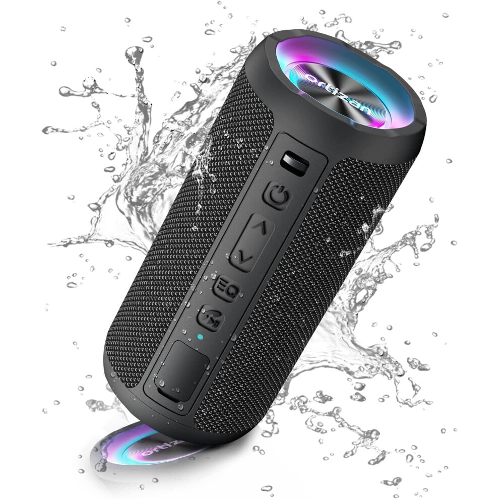 Ortizan Bluetooth Speaker, Portable Wireless Bluetooth Speakers With Led Louder Volume & Enhanced Bass, Ipx7 Waterproof, 30H Playtime Light 465789698723