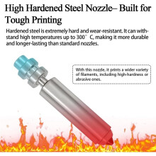 2PK 0.4mm Nozzle for Kobra X High Flow Hotend Kit, High-Speed Printing Quick-Detachable Hardened Steel Nozzles