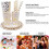 Service de table Ensemble de 80 pièces Pour réceptions Blanc Or — vaisselle jetable mariage, kit anniversaire complet 3