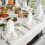 Service de table Ensemble de 80 pièces Pour réceptions Blanc Or — vaisselle jetable mariage, kit anniversaire complet 5