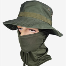 (COLOR 06) Cooling Neck Gaiter Face Mask Boonie Hat Set, Boonie Hats Fishing Hat for Men