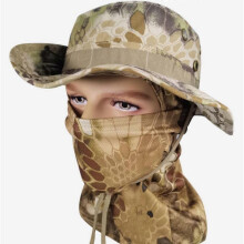 (COLOR 09) Cooling Neck Gaiter Face Mask Boonie Hat Set, Boonie Hats Fishing Hat for Men