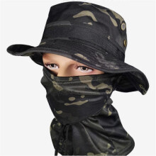 (COLOR 11) Cooling Neck Gaiter Face Mask Boonie Hat Set, Boonie Hats Fishing Hat for Men